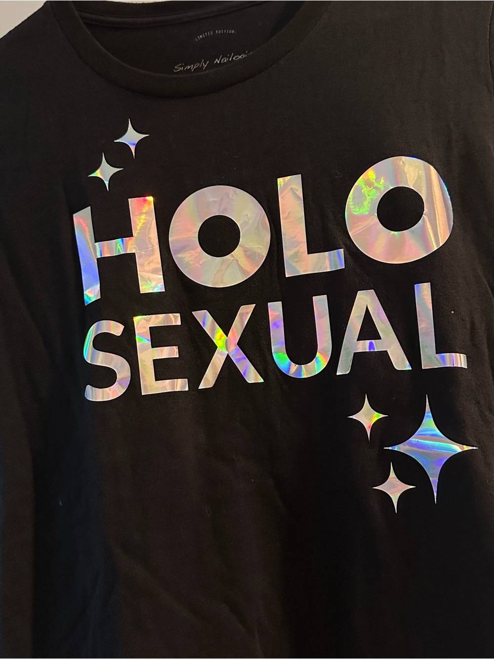 Simply Nailogical Holo Taco 2016 Limited Edition Holo Sexual Black TShirt Sz Med